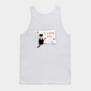 Cat Love Paint Tank Top